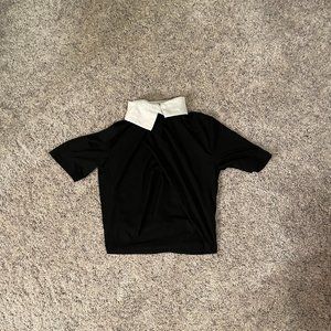 Collared cropped tee